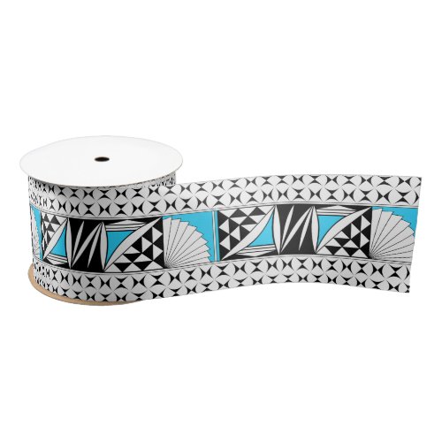 Southwest Native Sunrise in Turquoise Satin Ribbon