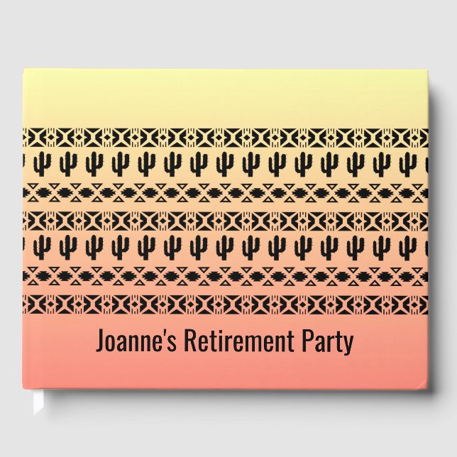 Southwest Ombre Design Guest Book (Front)