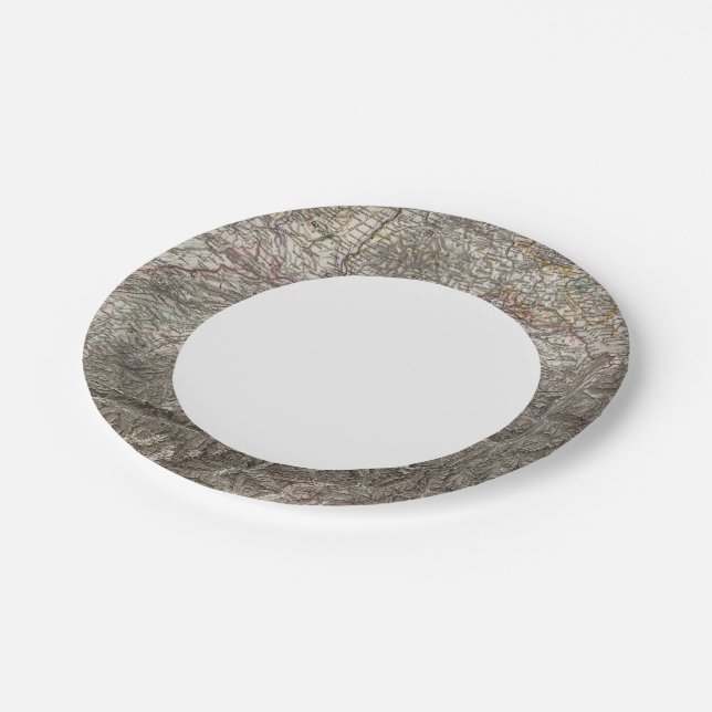 Southwest part of Germany Paper Plates (Angled)