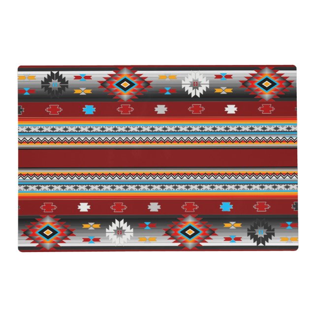 Southwest Pattern 1 - dbl-sided, customizeable Placemat (Front)
