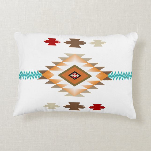 Southwest Pattern 2b - change color Accent Pillow (Back)