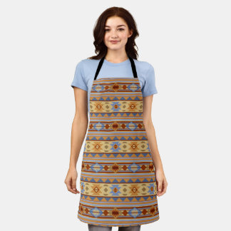 Southwest Pattern Design Rust Gray Gold Apron