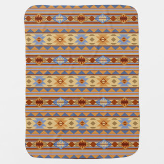 Southwest Pattern Design Rust Gray Gold Baby Blanket