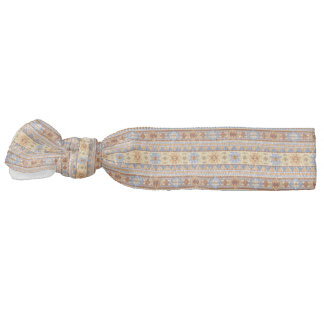 Southwest Pattern Design Rust Gray Gold Elastic Hair Tie