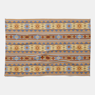 Southwest Pattern Design Rust Gray Gold Kitchen Towel