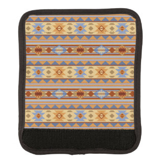 Southwest Pattern Design Rust Gray Gold Luggage Handle Wrap