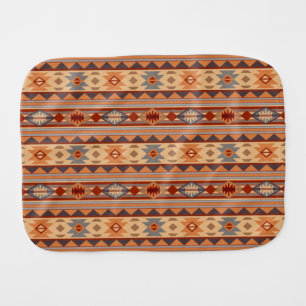 Southwest Pattern Design Tan Baby Burp Cloth