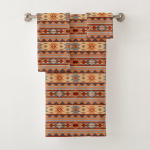Southwest Pattern Design Tan Bath Towel Set