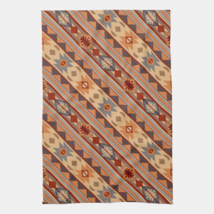 Southwest Pattern Design Tan Diagonal Towel