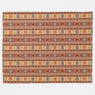 Southwest Pattern Design Tan Fleece Blanket