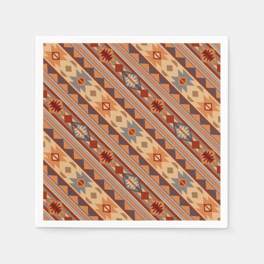 Southwest Pattern Design Tan Paper Napkin
