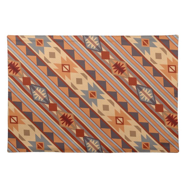 Southwest Pattern Design Tan Placemat (Front)