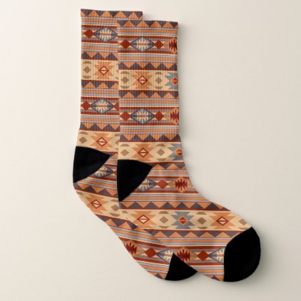 Southwest Pattern Design Tan Socks