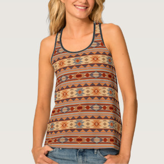 Southwest Pattern Design Tan Tank Top