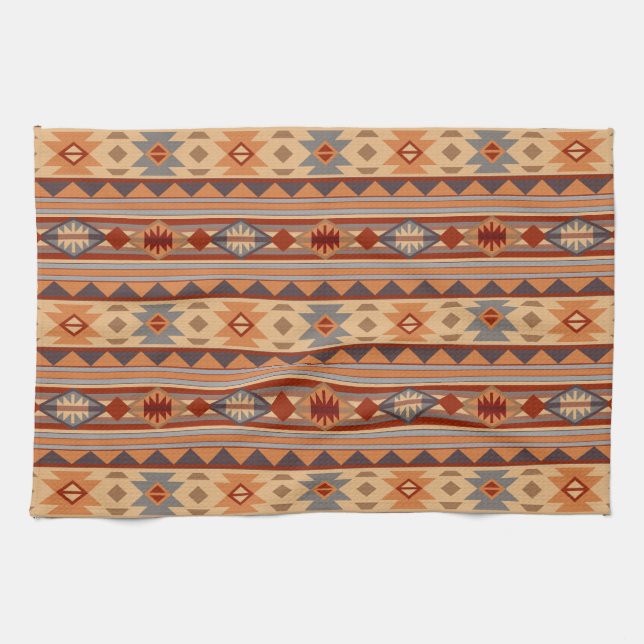 Southwest Pattern Design Tan Towel (Horizontal)