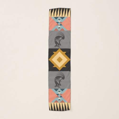 Southwest Pattern Kokopelli  Scarf