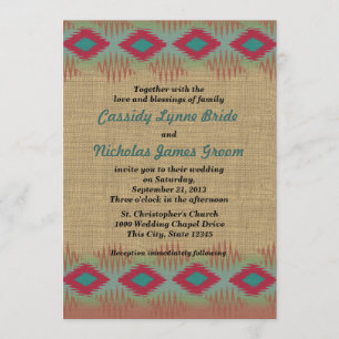 Southwest Pattern Wedding Invitation