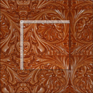 Tooled Leather Fabric, Wallpaper and Home Decor