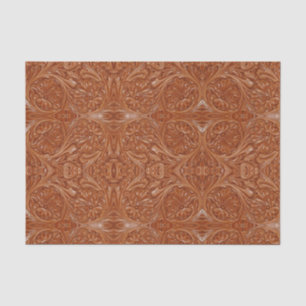 southwest pattern western country tooled leather tissue paper