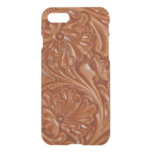 southwest pattern western country tooled leather iPhone SE87 case