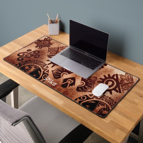 Southwest Petroglyph Art Personalized Desk Mat