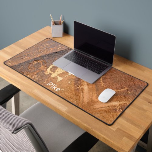 Southwest Petroglyph Art Personalized Desk Mat