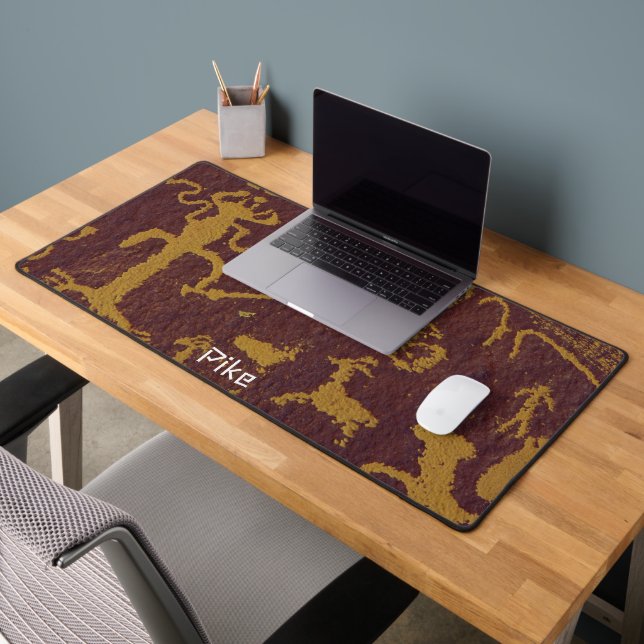 Southwest Petroglyph Personalized Desk Mat (Office 2)