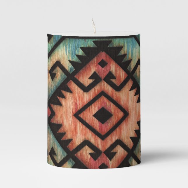 Southwest Pillar Candle (Front)