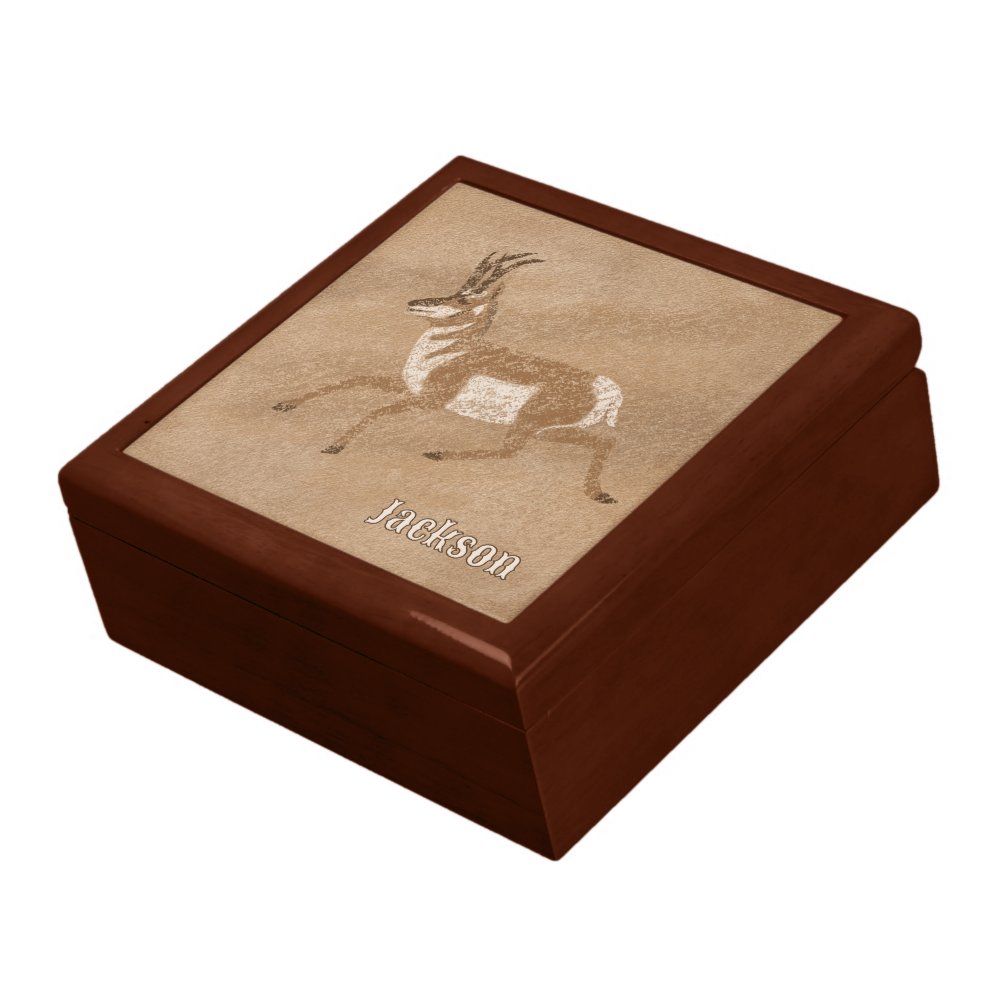 Southwest Pronghorn Antelope Custom Keepsake Box