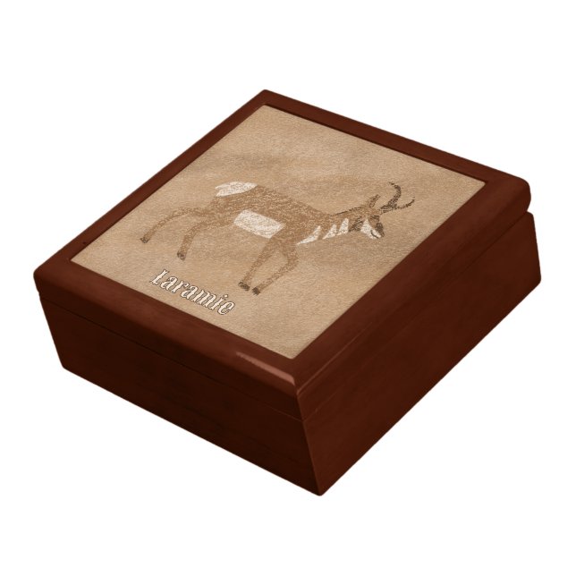 Southwest Pronghorn Antelope Custom Keepsake Box (Side)