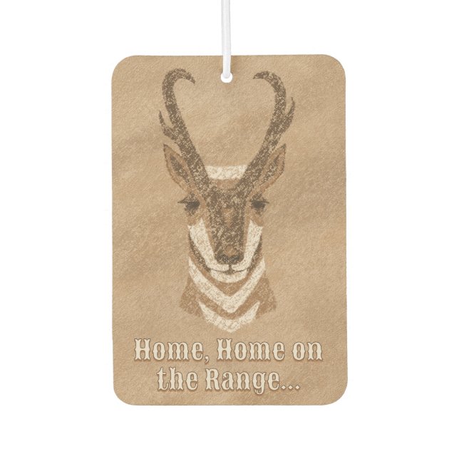 Southwest Pronghorn Antelope Head Personalized Air Freshener (Front)