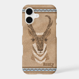 Southwest Pronghorn Antelope Head Personalized iPhone 17 Case