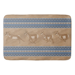 Southwest Pronghorn Antelope Herd Art Bath Mat