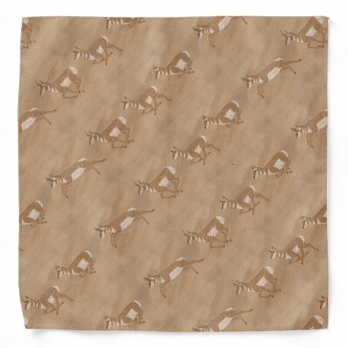 Southwest Pronghorn Antelope Stampede Brown Bandana