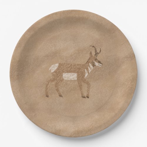 Southwest Pronghorn Walking Antelope  Paper Plates