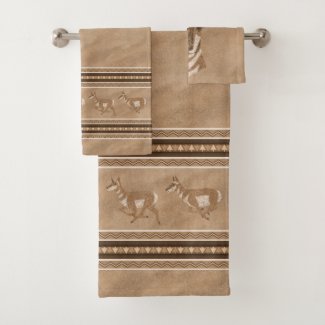 Southwest Pronghorns Antelope Face Brown Border