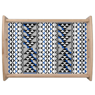 Southwest Rain and Sun in Blue Serving Tray