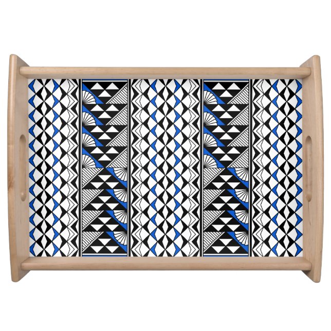 Southwest Rain and Sun in Blue Serving Tray (Front)