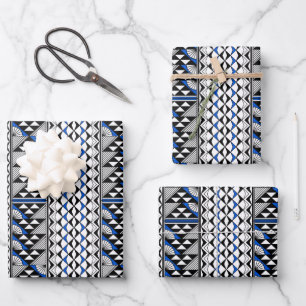 Southwest Rain and Sun in Blue Wrapping Paper Sheets