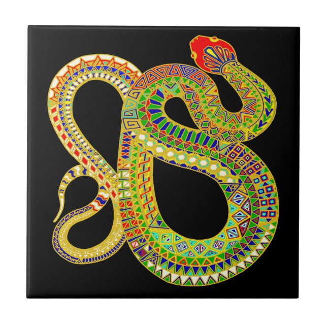 Southwest Rattlesnake Tile (Front)