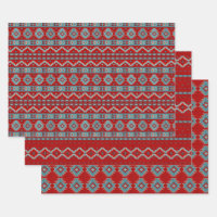 Southwest Red and Turquoise Geometric Pattern