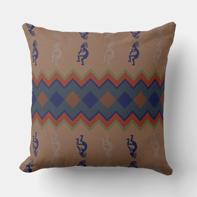 Southwest Retro Throw Pillow (Front)