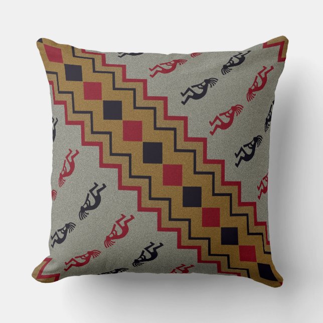 Southwest Retro Throw Pillow (Front)