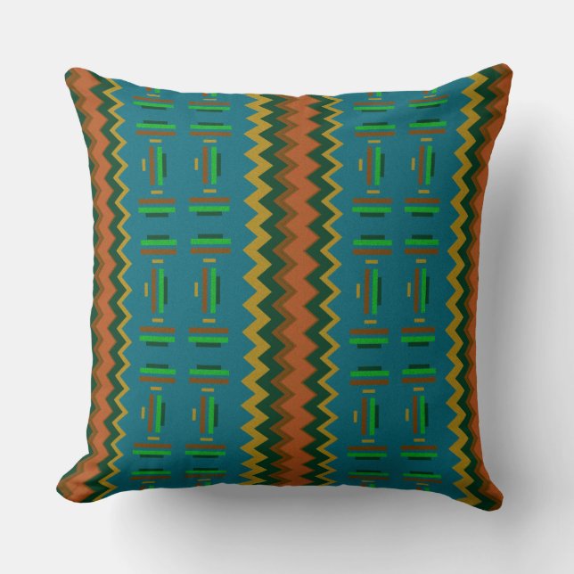Southwest Retro Throw Pillow (Front)