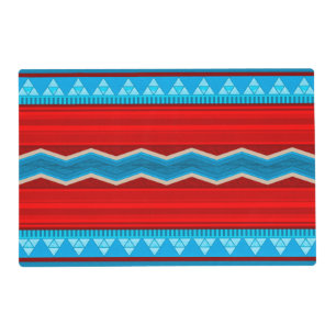 Southwest River Canyon Geometric Red Turquoise Placemat