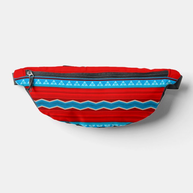 Southwest River Canyon Red and Turquoise Fanny Pack (Lay Down)