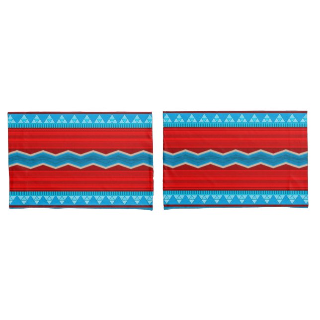Southwest River Canyon Red Turquoise Standard Pillow Case (Front-Set)