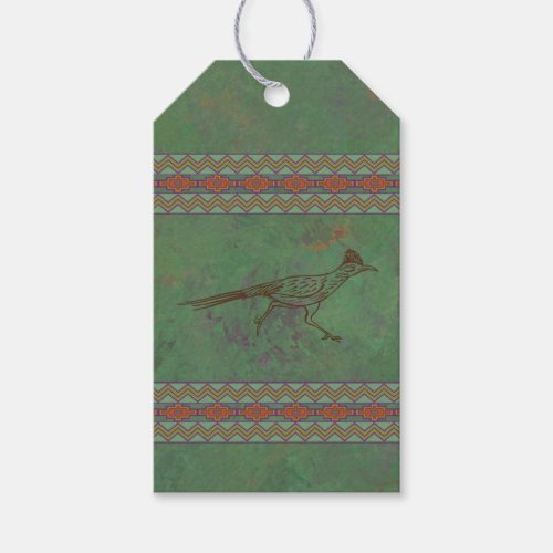 Southwest Roadrunner Bird Sagebrush Green Gift Tags