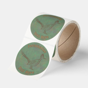 Southwest Roadrunner Ink Drawing Personalized Classic Round Sticker