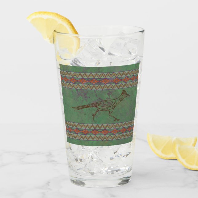 Southwest Roadrunner Sagebrush Green Glass (Front Ice)
